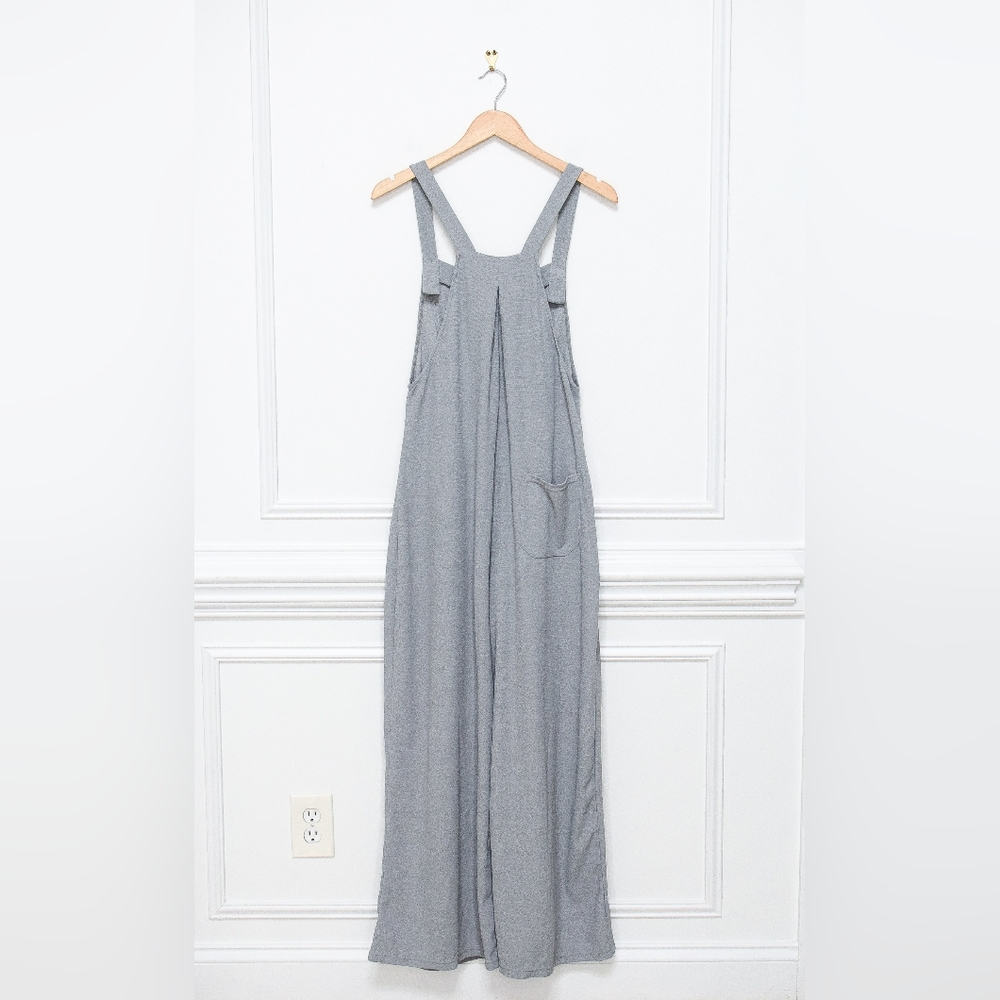 NWT Halara Adjustable Strap Wide Leg Overalls Gray Pockets Size M - Picture 5 of 9